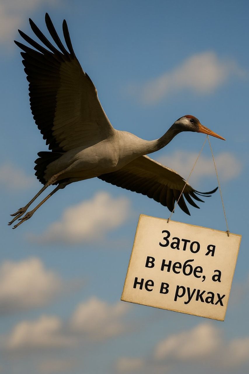 Зато я в небе, а не в руках
