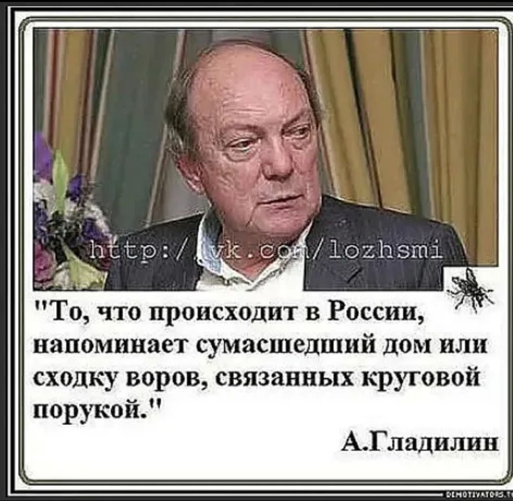 напоминает сумасшедший ДОМ ИЛИ сходку воров связанных круговой порукой АГладилин