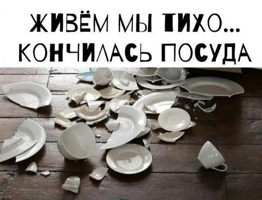 ЖИВЁМ МЫ ТИХО КОНЧИААСЬ ПОСУДА