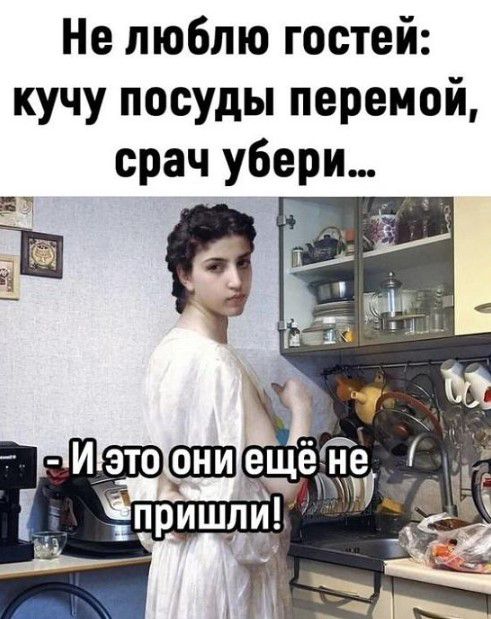 Не люблю гостей кучу посуды перемой срач убери