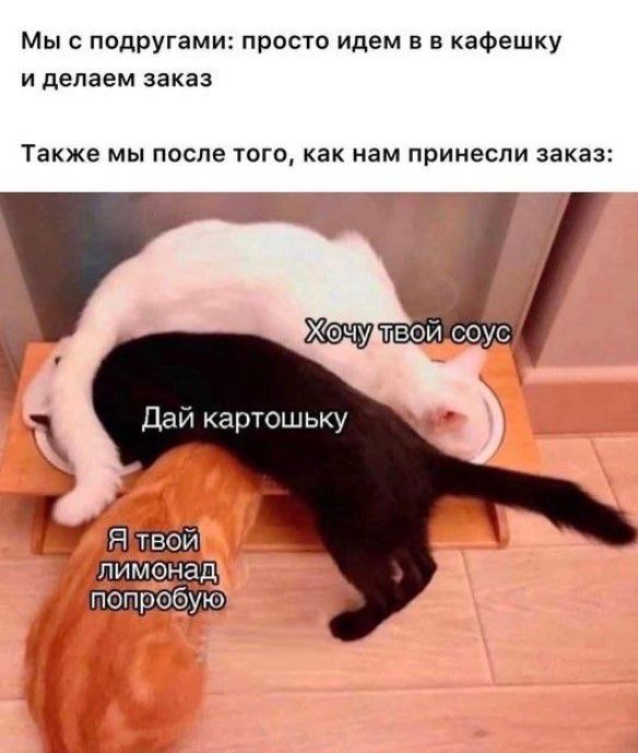 Мыс подругами просто идем в в кафешку и делаем заказ Также мы после юго как нам принесли заказ лимонад
