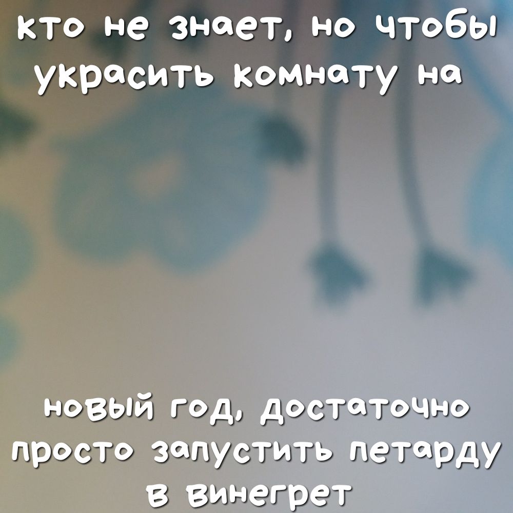 кто не знает но чтобы украсить комнату на новый год достаточно просто запустить петарду В Винегрет
