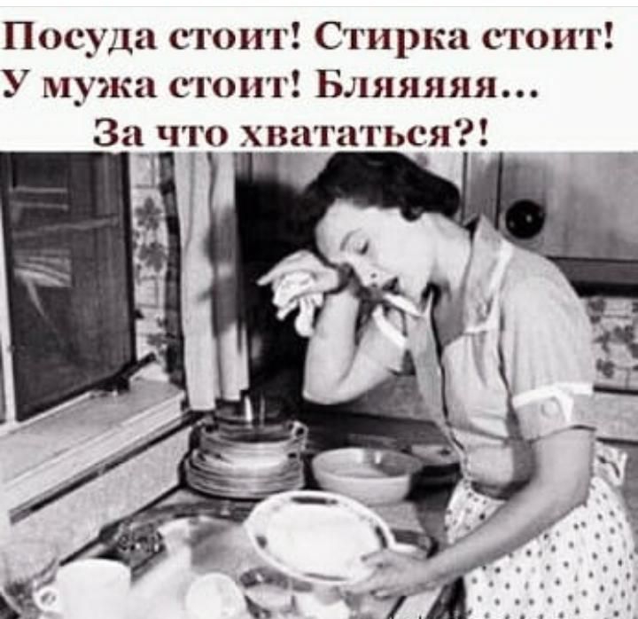 Посуда стоит Стирка сюит У мужа гонт Влияния За что хва аться