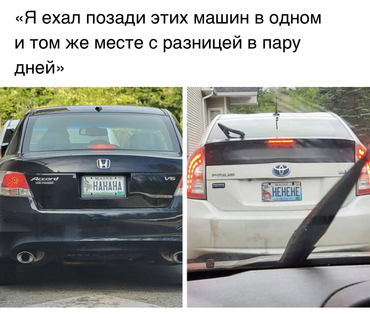 Я ехал позади этих машин в одном и том же месте с разницей в пару дней