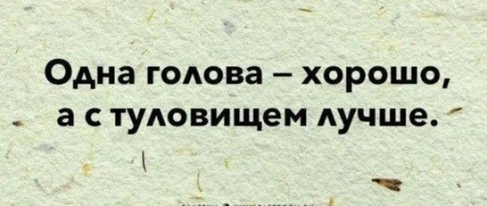 Одна голова хорошо а стуловищем лучше