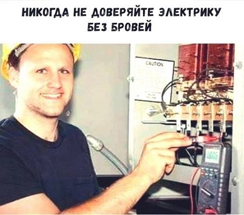 НИКОГДА НЕ ДОВЕРЯЙТЕ ЭЛЕКТРИКУ БЕЗ БРОВЕЙ