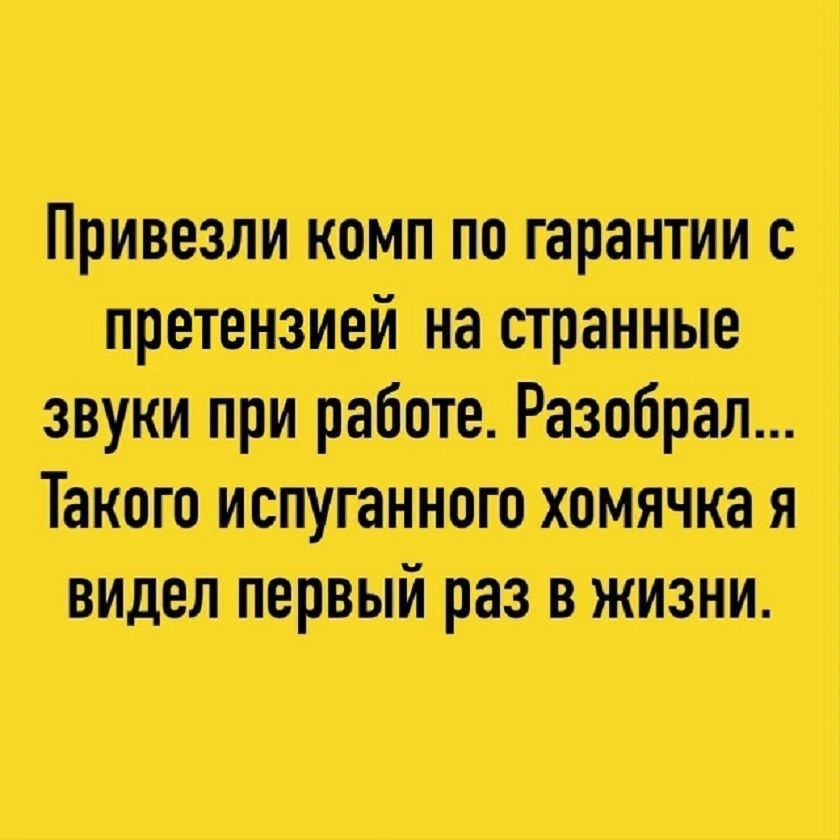 Привезли комп по гарантии с претензиями на странные звуки при работе. Разобрал... Такого испуганного хомячка я видел первый раз в жизни.