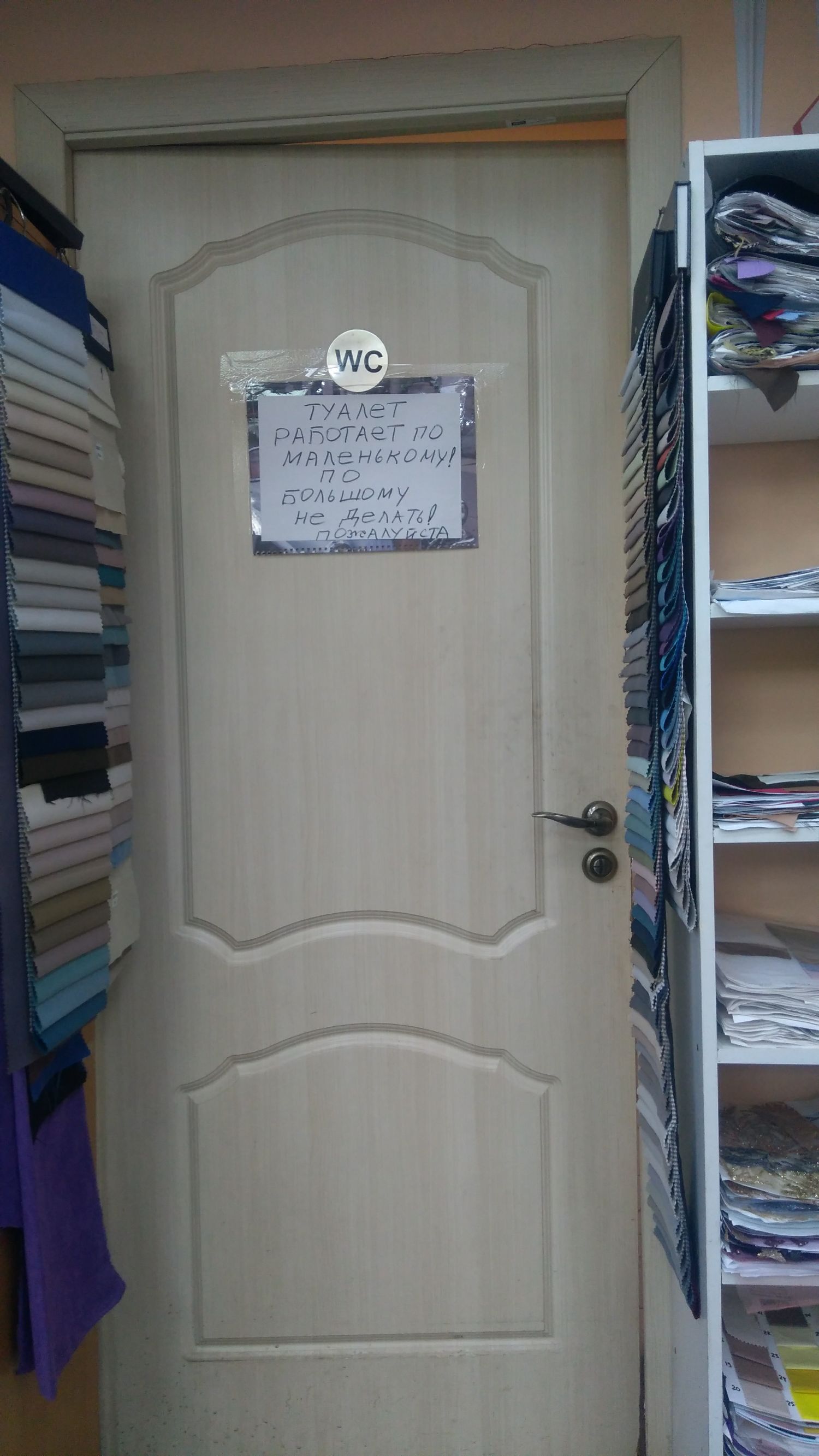 ТУАЛЕТ РАБОТАЕТ ПО МАЛЕНЬКИ ТОЛЬКО ДЛЯ БОЛЬШОГО НИ ЧЕГО