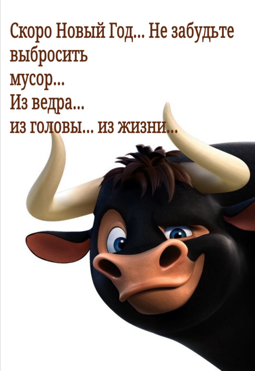 Скоро Новый Год Не забудьте выбросить мусор Из ведра ИЗ ГОЛОВЫ ИЗ ЖИЗНИ