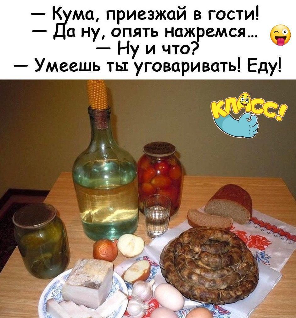 Дума приезжай в гости а ну опять нажремся Ну и что Умеешь ты уговаривать Еду