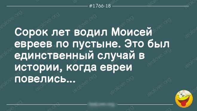 1705718 Сорок лет водил Моисей евреев по пустыне Это был единственный случай в истории когда евреи повелись