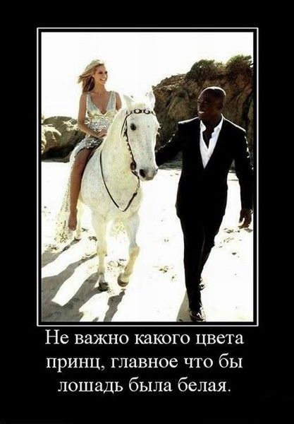 Не важно какого цвета принц главное что бы лошадь была белая
