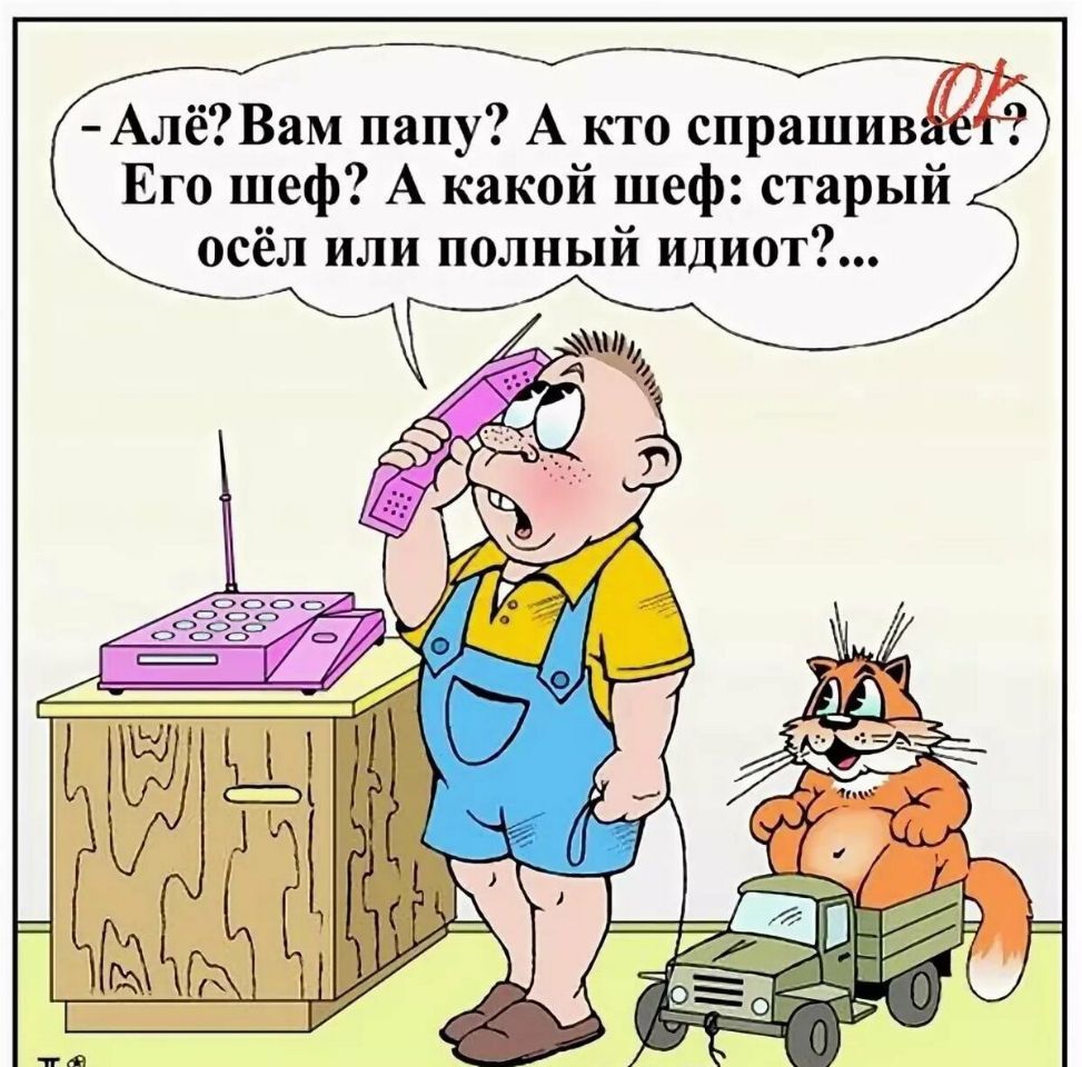 АлёВам папу А кто спрашив Его шеф А какой шеф старый осёл или полный идиот