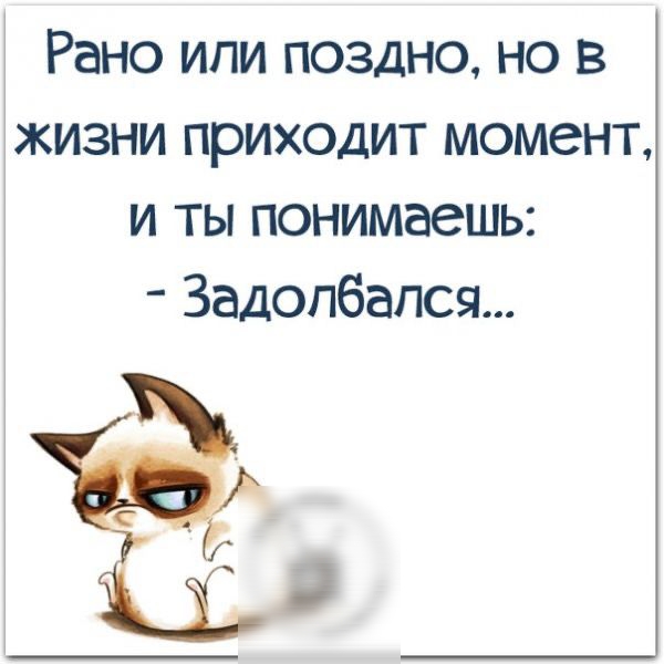 Рано или поздно но в жизни приходит момент и ты понимаешь Задолбапся