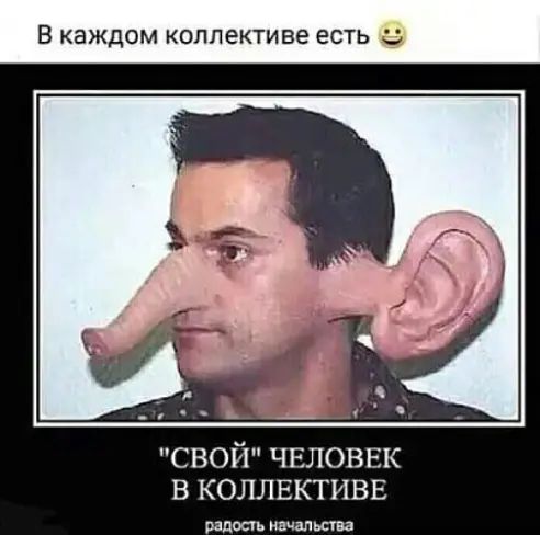 В каждом коллективе ЕСТЬ свой ЧЕЛОВЕК в коллвктивв вялость начальства