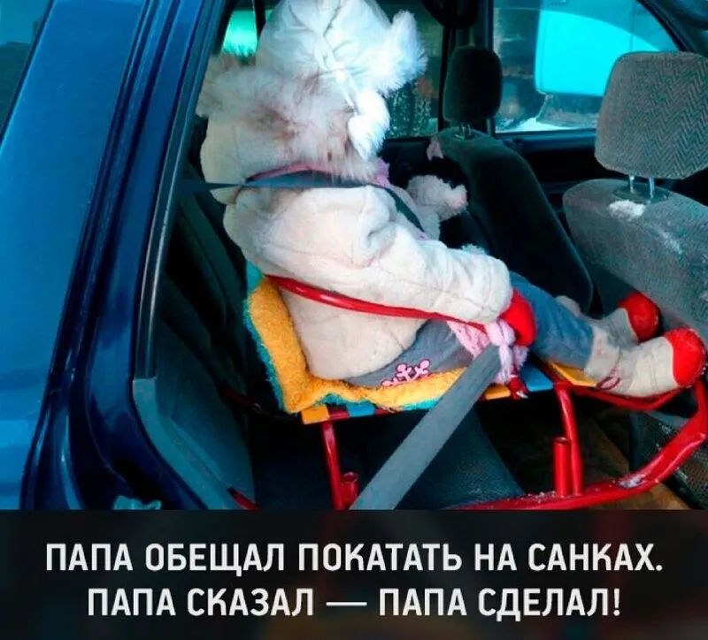 ПАПА ОБЕЩАЛ ПОКАТАТЬ НА САНКАХ ПАПА СКАЗАЛ ПАПА СДЕЛАЛ