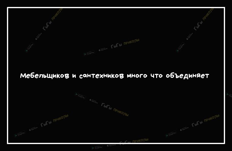 Мебельщиков и сантехников много что объединяет