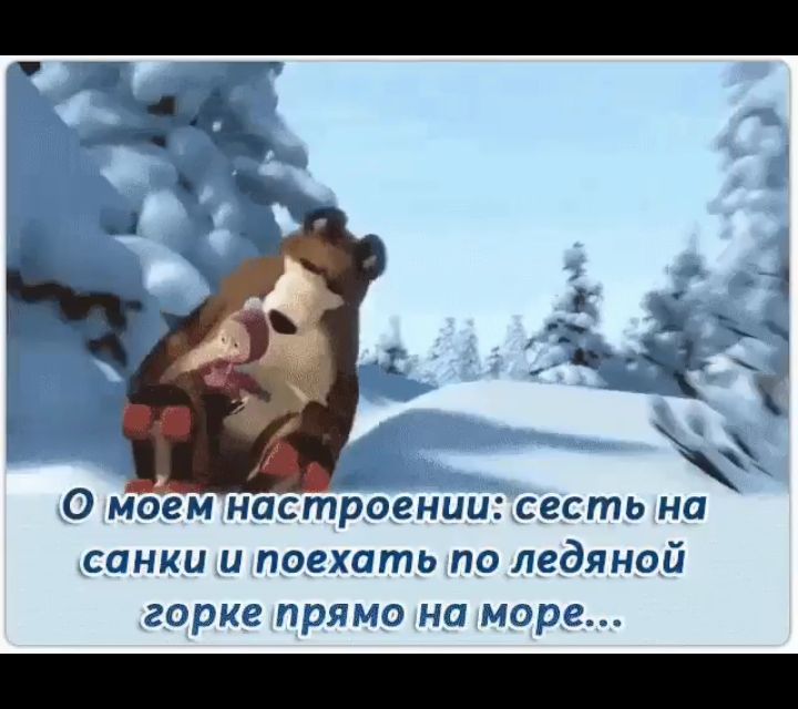 _ О моем настроении сесть на санки и поехать по ледяной гарна прямо на мэре