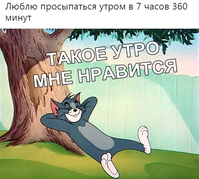 Люблю просыпаться утром в 7 часов 360 минут