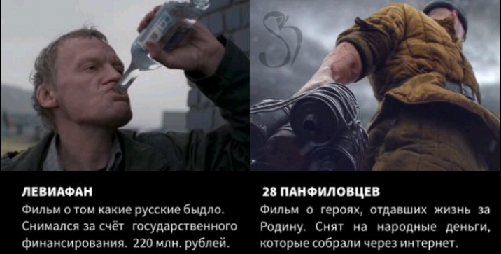 ЛЕИАФАИ Фильм о том какие русские быдло Снимался за счет государственного Финансирования 220 млн рублей пшоиловцнв Фильм о героях ыдавших жизнь за Родину Снят на народные деньги которые собрали через интернет