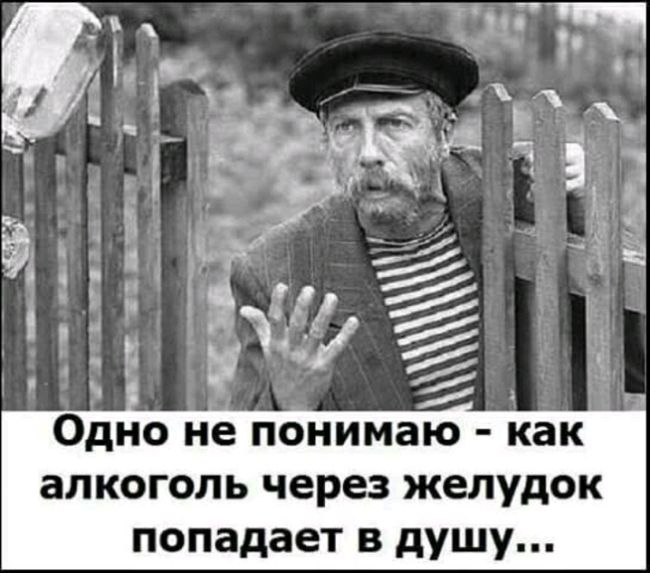 __ ьг Одно не понимаю как алкоголь через желудок попадает В душу