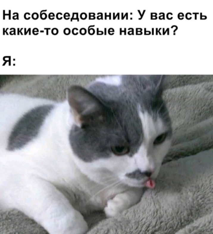 На собеседовании У вас есть какие то особые навыки Я