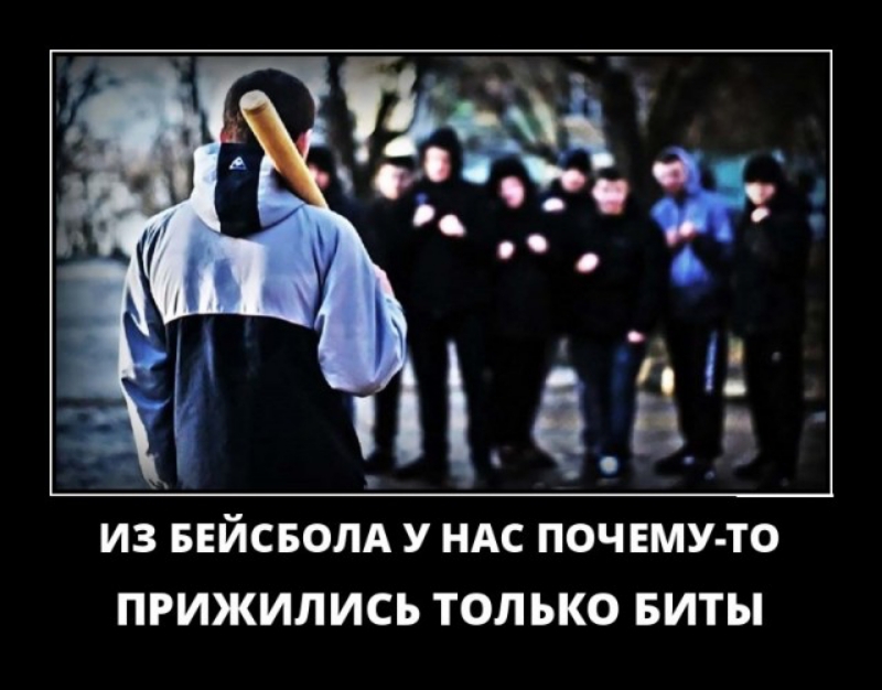 ИЗ БЕЙСБОЛА У НАС ПОЧЕМУ ТО ПРИЖИЛИСЬ ТОЛЬКО БИТЫ