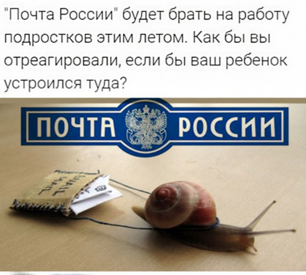 Почта России будет брать на работу подростков этим летом Как бы вы отреагировали если бы ваш ребенок устроился туда