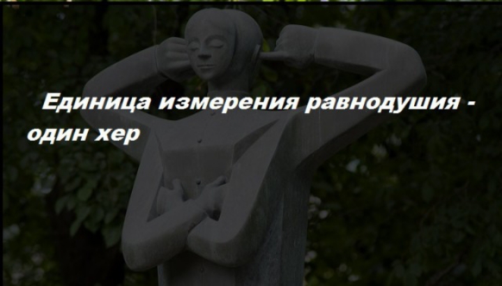 Единица измерения равнодушия один хер