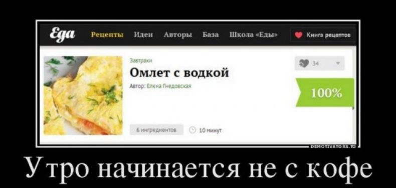 Утро начинается не с кофе