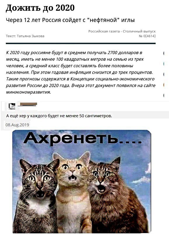 Дожить до 2020 Через 12 лет Россия сойдет с нефтяной иглы гэги гадуропияме будут в ереднем получать 27Ш7Д7лларпв в месяц иметь не менее та квадратных метров на семью из трех человек а средний класс будет итавлять более ппшвины населения При этом годовая инфляции сниэиггя до трех процентов Такие пригмозы сидержакя 3 Концепции еоцмальмынономичесиот развития России до 2020 года Вчера этот документ по