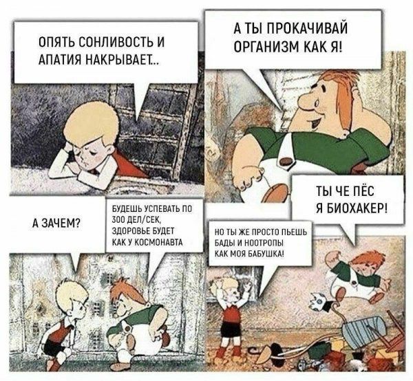 ОПЯТЬ СОНЛИВОСТЬ И АПАТИЯ НАКРЫВАЕЪ БУДЕШЬ успгвмь пп зип дБАЕЕК А ЗАЧЕМ злпгпвьг БУДЕТ у космпндви А ты ПРОКАЧИВАЙ оргднизм КАК Я ТЫ ЧЕ П ЁС Я БИОХАКЕР а ты жк пгпып пьвшь вшыи нощрппы ипя мышки
