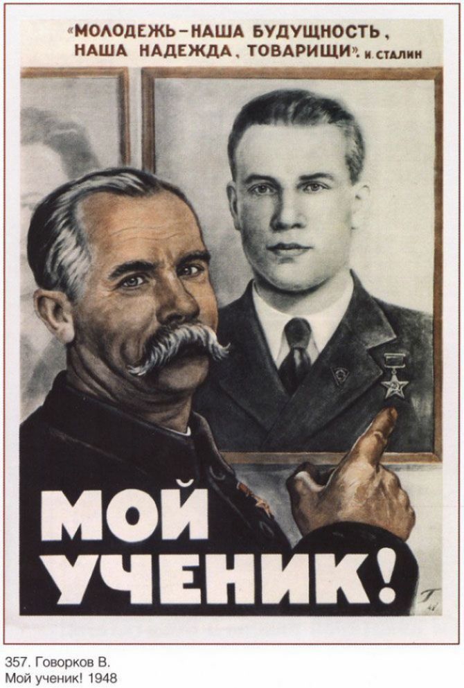 МОАОДЕЖЬ НАША БУДУЩНОСТЬ НАША НАДЕЖДА ТОВАРИЩИЧсилии УЧЕНИК 357 Говорков В Мой ученик 1948