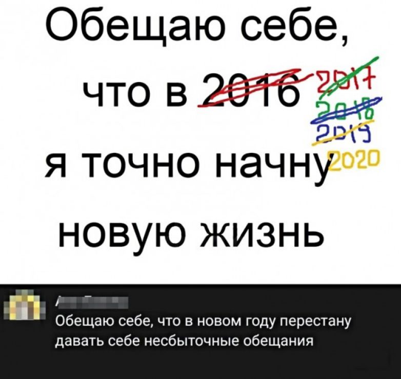 Обещаю себе пдд А что в 20 Ю 2333 я точно начну НОВУЮ ЖИЗНЬ _ Обещаю себе что в новом году перестану давать себе несбыточные обещания