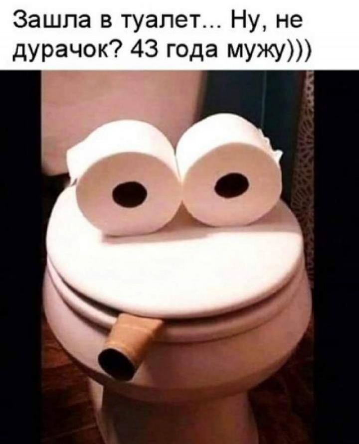 Зашла в туалет Ну не дурачок 43 года мужу Е