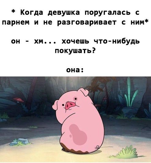 Когда девушка поругалась с парнем и не разговаривает с ним он хм хочешь что нибудь покушать она