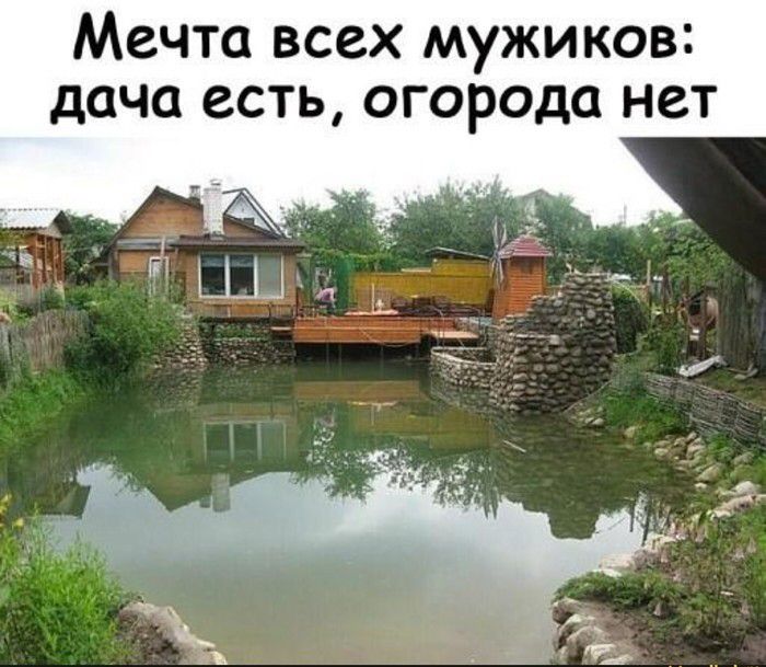 Мечта всех мужиков дача есть огорода нет
