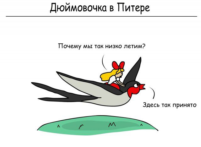 Дюймовочка в Питере Почему мы так низко летим Здесь так принято