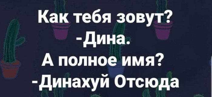 Как тебя зовут дина А полное имя динахуй Отсюда