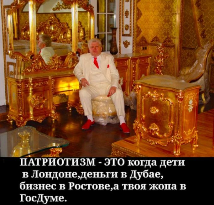 ПАТРИОТИЗМ это когда дети в Лондонеденыи в дубае бизнес в Ростовеа твоя жопа в Госдуме