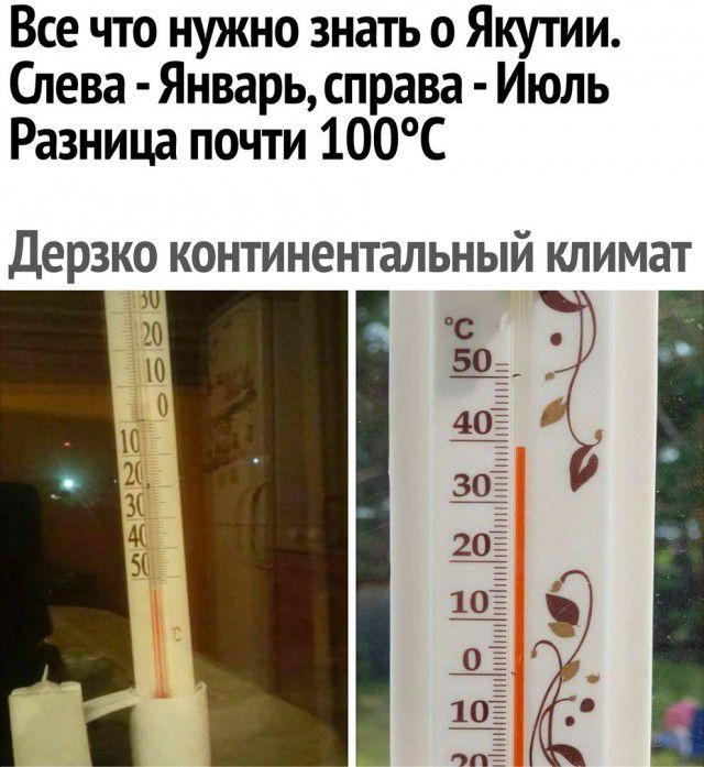 Все что нужно знать о Якутии лева Январь справа Июль Разница почти 100С Дерзко континентальный климат эп 10 С _Ё б и _ Ж Ё 5 0 А О ннінн нгш н Ф Пнп О