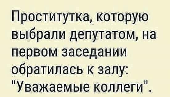 Проститутка которую выбрали депутатом на первом заседании обратилась к залу Уважаемые коллеги