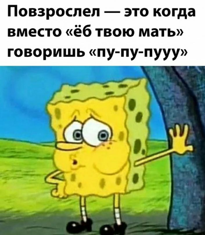 Повзрослел это когда вместо ёб твою мать говоришь пу пу пууу