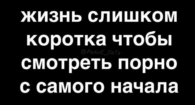 жизнь слишком коротка чтобы смотреть порно с самого начала