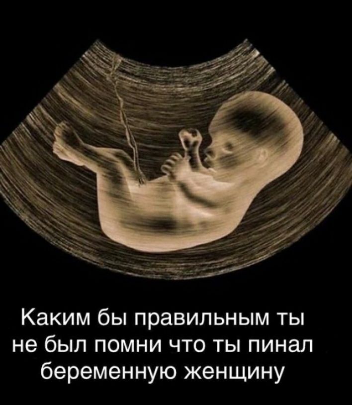 Каким бы правильным ты не был помни что ты пинал беременную женщину
