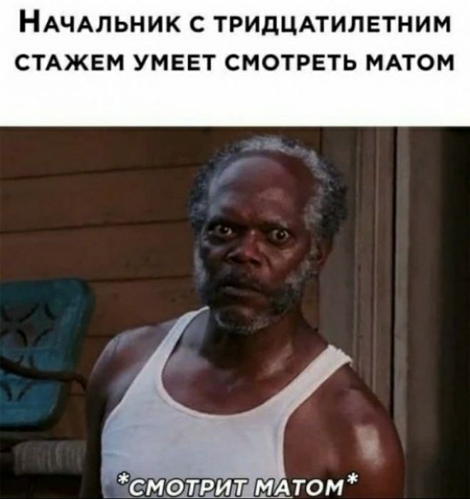 НАЧАЛЬНИК С ТРИДЦАТИПЕТНИМ СТАЖЕМ УМЕЕТ СМОТРЕТЬ МАТОМ