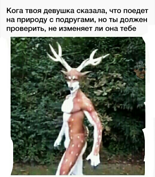 КОГЗ ТВОЯ девушка сказала ЧТО поедет на природу с подругами но ты должен проверить не изменяет ЛИ она тебе