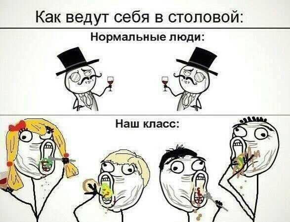 Как ведут себя в столовой Нормальн ые Л ЮдИ