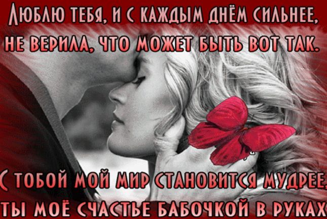 АЮБАЮ ТЕБЯ И КАЖДЫМ ЦНЕМ НАЬНЕЕ МОЕ ЧАЕЬЕ БАБОЧКОН В РУКАХ