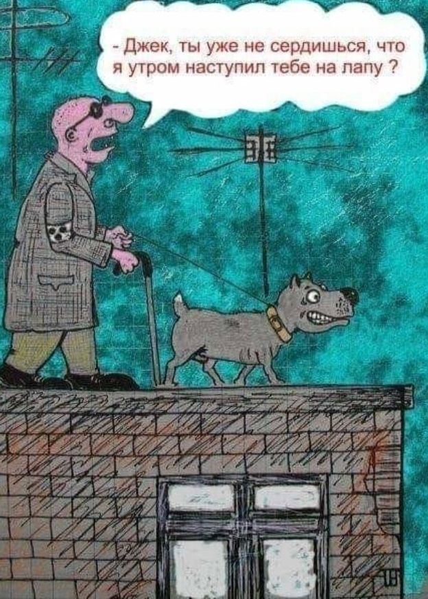 Джек ты уже не сердишься что я утром наступил тебе на лапу